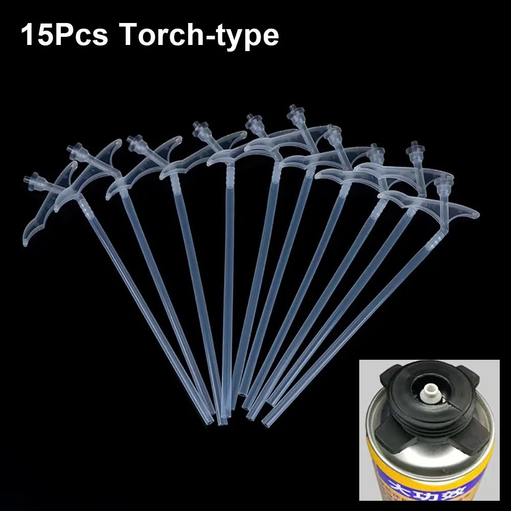15-Pack Spray Foam Nozzles – Polyurethane Gap Filler Tubes