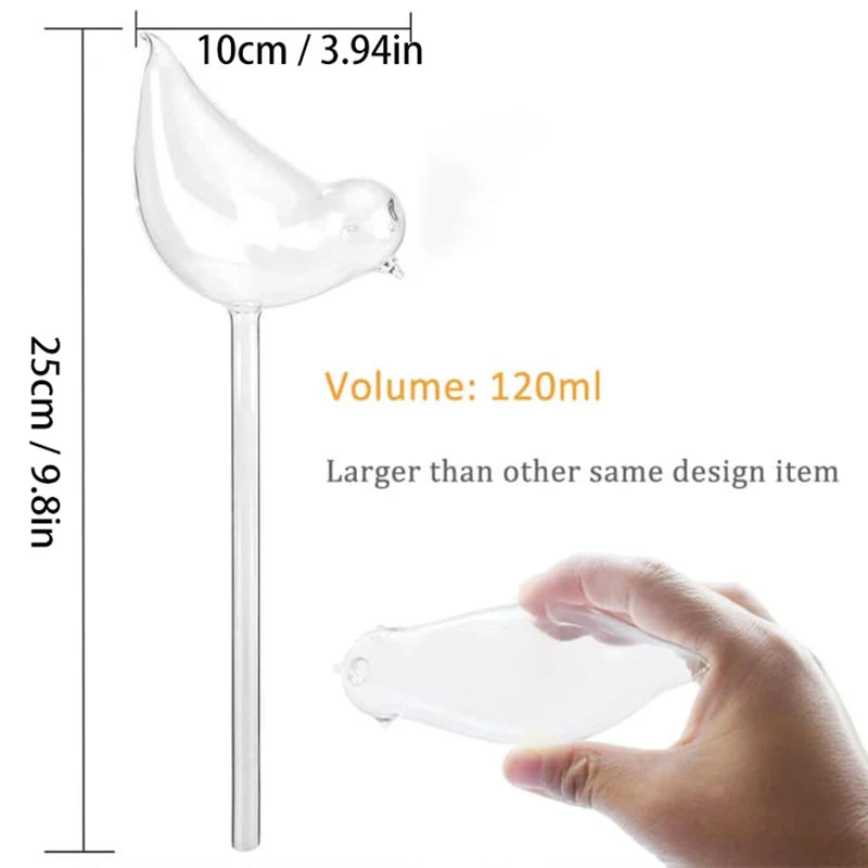 Bird-Shaped Self-Watering Plant Globes – 3/6pcs Plastic Watering Devices for Indoor & Outdoor Plants