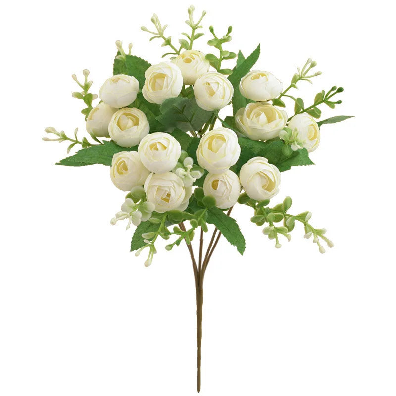 30cm Artificial Silk Ranunculus Bouquet | Wedding & Home Decor