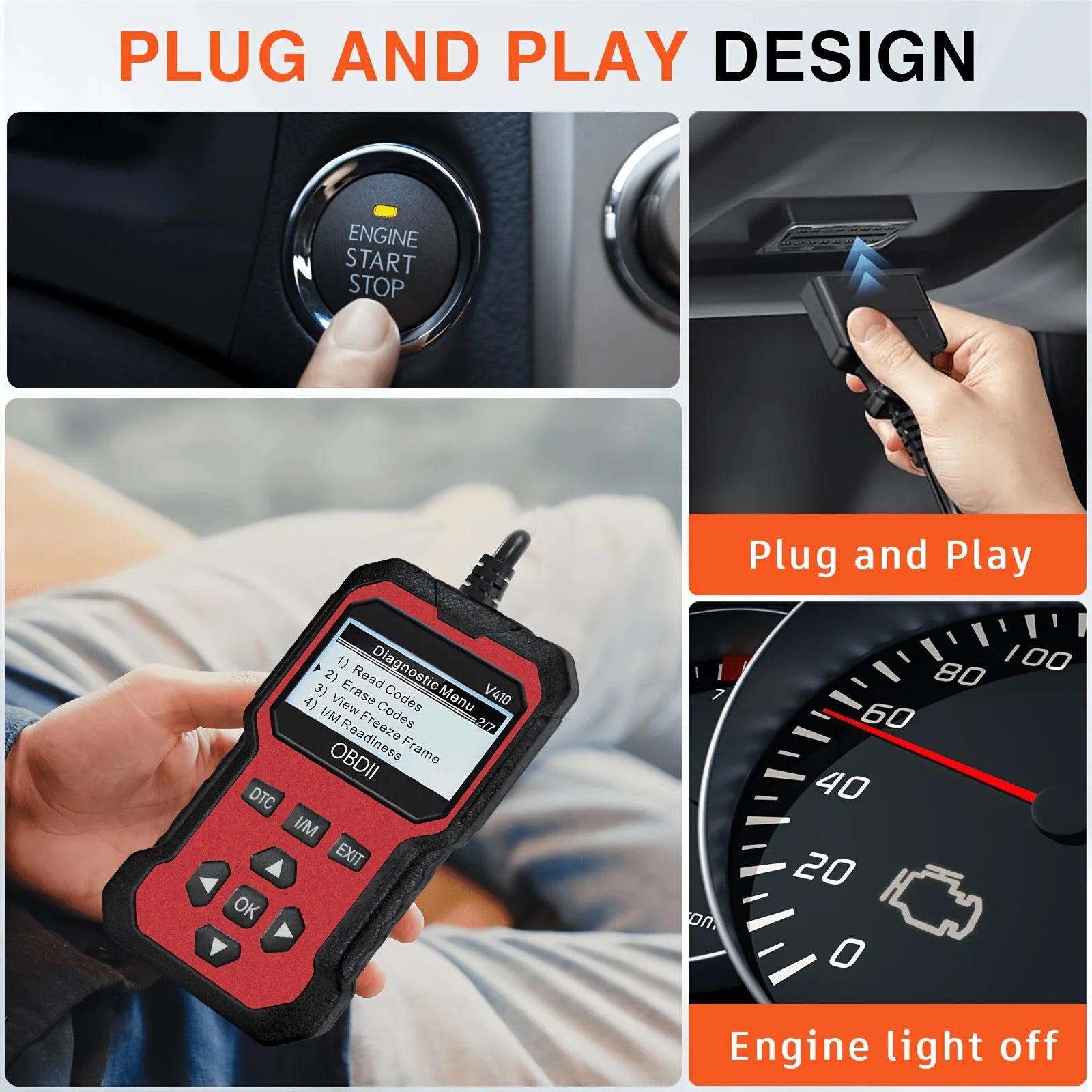 Advanced Obd Ii Scanner, Automotive Engine Fault Code Reader, Can Diagnostic Tool, Suitable for Reading and Clearing Error Codes from Obd2 Protocol Vehicles from 1996 Onwards Peaceful Pleasures Health and Wellness