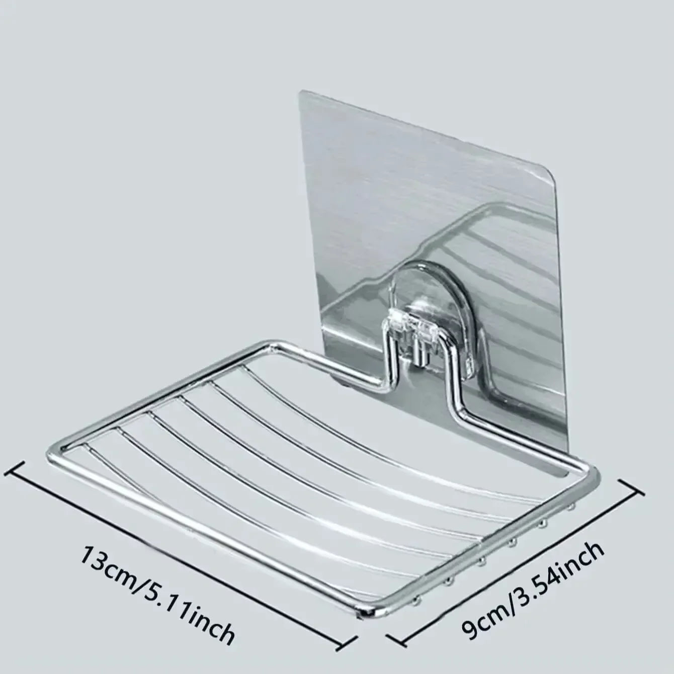 Stainless Steel Wall Soap Rack – No-Drill Drain Shelf