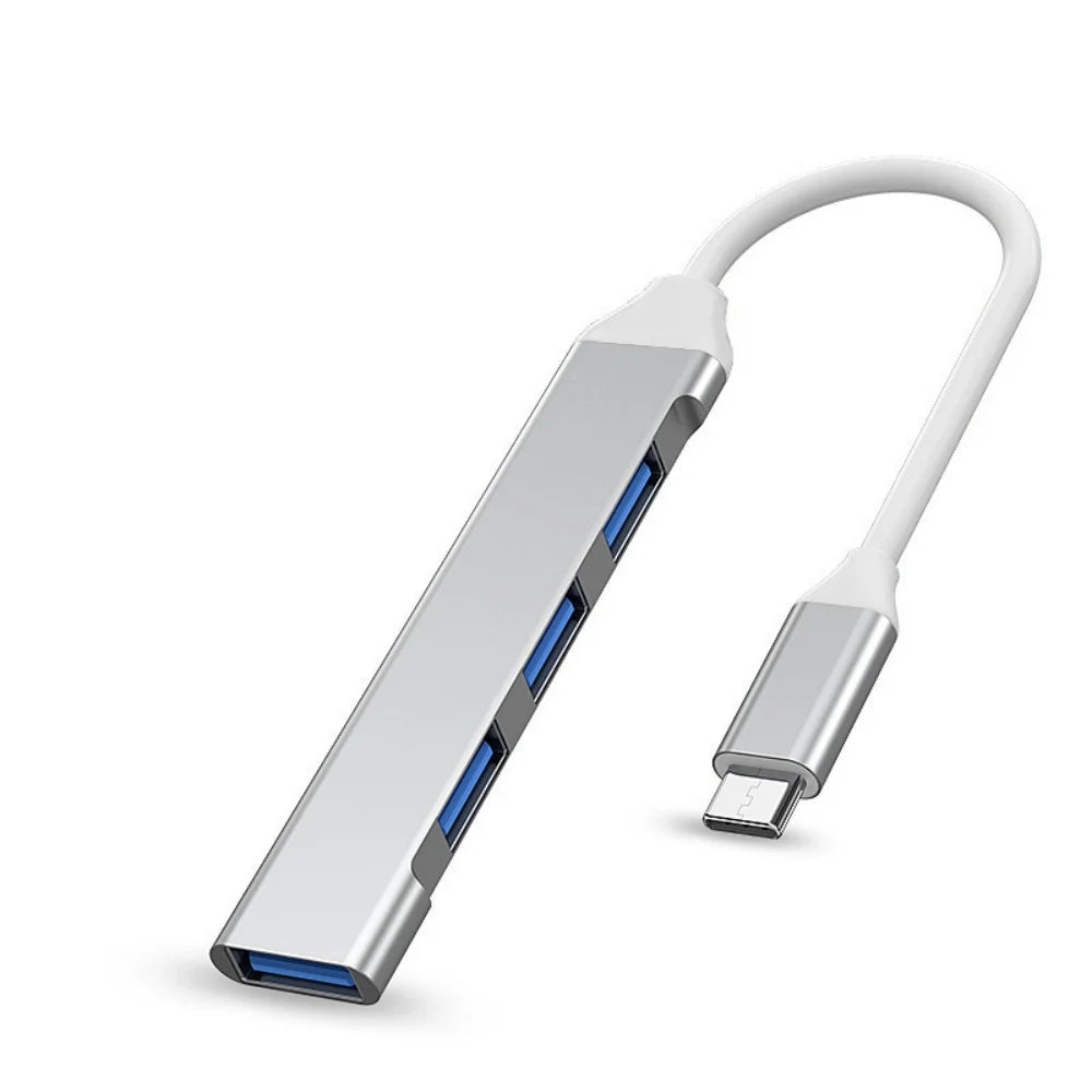 4-Port USB 3.0 Type-C Hub Splitter | 5Gbps OTG Adapter