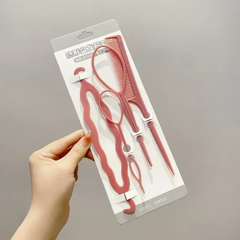 DIY Hair Braiding Kit – Twist Bun Clips & Styling Tools
