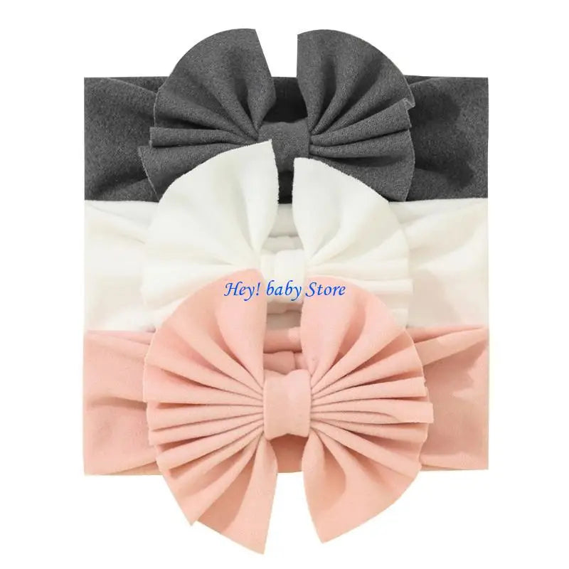 Baby Girls Turban Headbands | Soft Newborn Hair Wrap 3-Pack