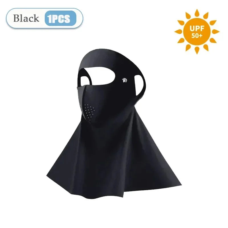 UPF50+ Ice Silk Sun Protection Face Mask & Neck Scarf