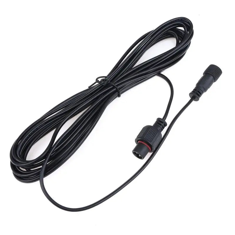 Black 5M Low Frequency Universal Solar Spotlights Waterproof Cord Extension Cable 2Pin Male To Female Connector Floodlight Cable Peaceful Pleasures Health and Wellness