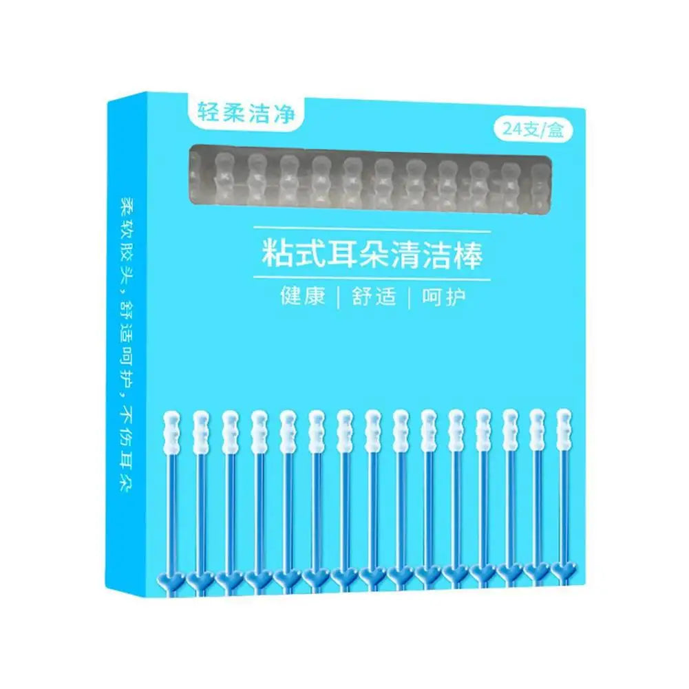 Silicone Sticky Ear Picks 24 Pack – Safe Earwax Remover