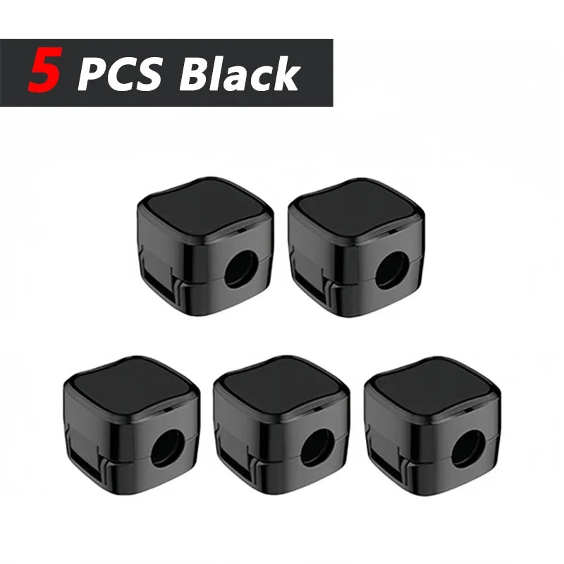 Magnetic Cable Clips Adhesive Cord Organizer | Desk, Car & Home Cable Management Clips Peaceful Pleasures Health and Wellness 5 Black