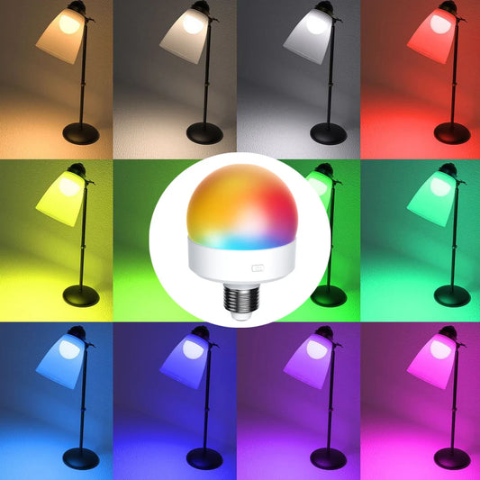 E27 USB Control Rechargeable LED Smart Bulb Color Temperature 15 Brightness Levels RGB Timer Function with Remote Controller Peaceful Pleasures Health and Wellness