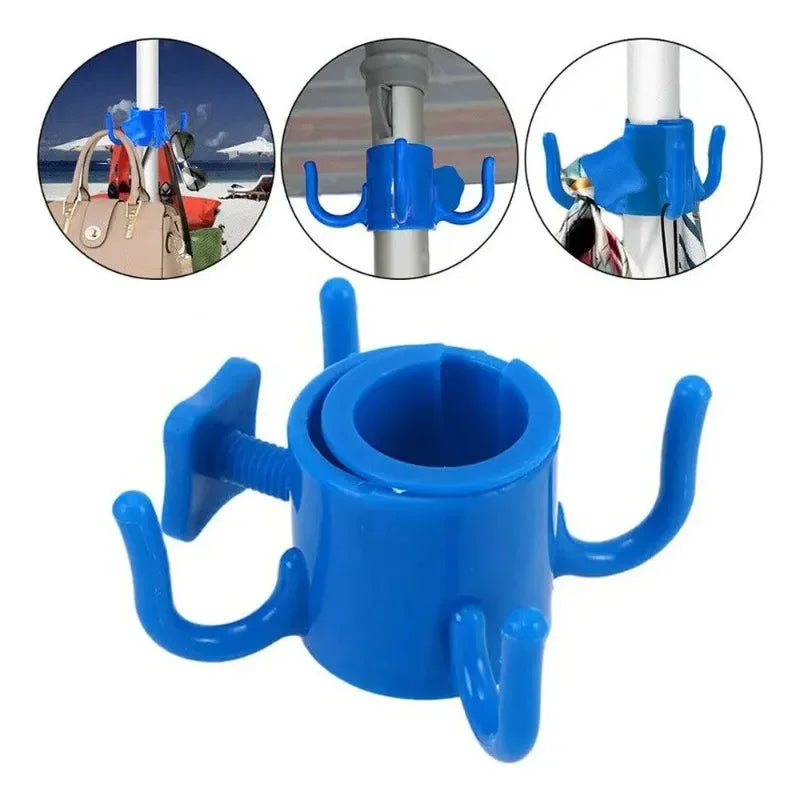 Beach Umbrella Hanging Hook, 4-prongs Plastic Umbrella Hook Hanging For Towels/Hats/Clothes/Camera/Sunglasses/Bags-Accessories Peaceful Pleasures Health and Wellness