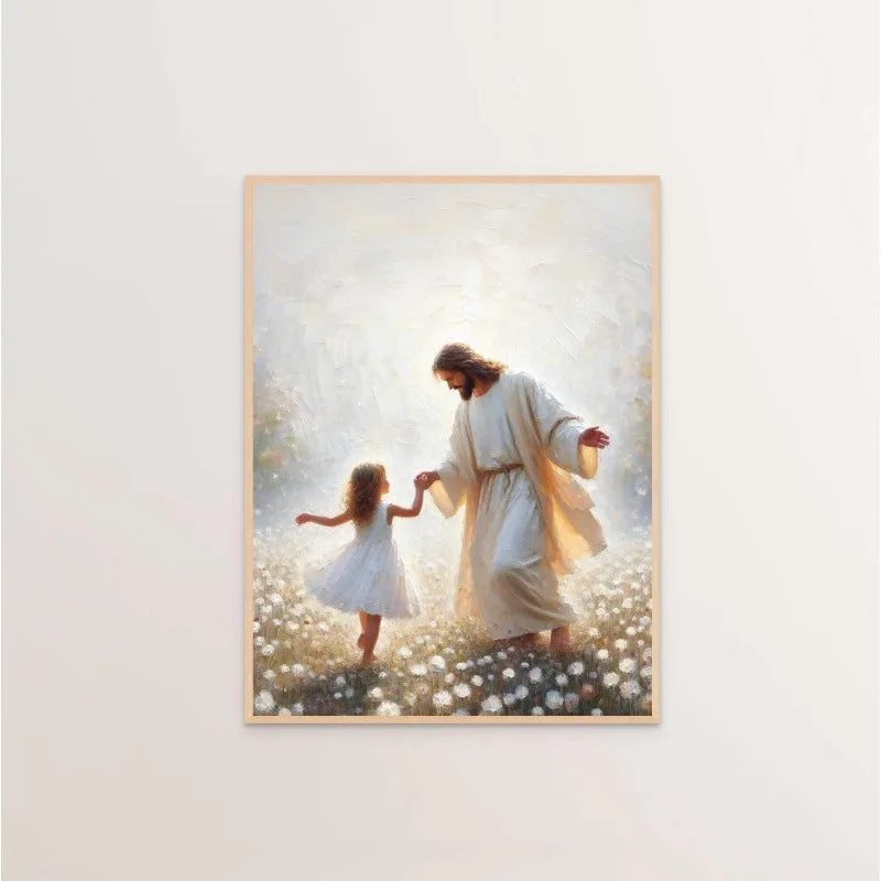 (1pc frameless)Modern Christian Believer Poster Jesus Praying Shepherd Bible Verse Easter Canvas Painting Wall Art for Kids R Peaceful Pleasures Health and Wellness WO2090-15 20x30cm Unframed