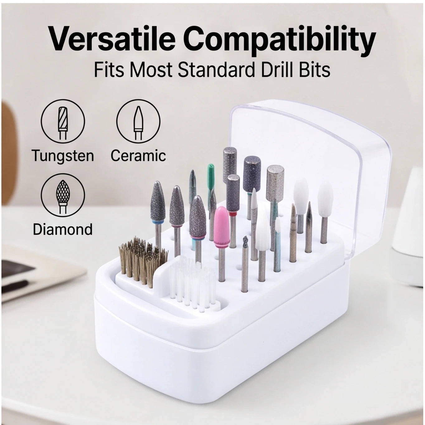 Acrylic Dustproof Organizer with 30 Slots – Nail Polish Head Storage Box, Portable Cleaning Essential for Nail Artists Peaceful Pleasures Health and Wellness
