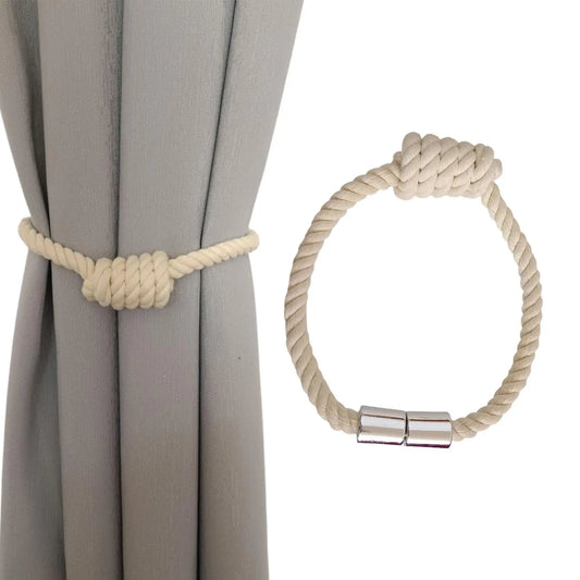 Magnetic Curtain Tiebacks – Decorative Rope Holdbacks, 2 Pack Curtain Tiebacks Oasis Select