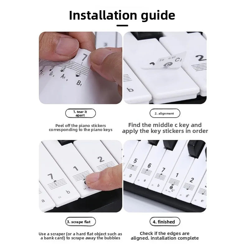 61 88 Key Piano-sticker Electronic Piano Sticker Staff Sheet Music
