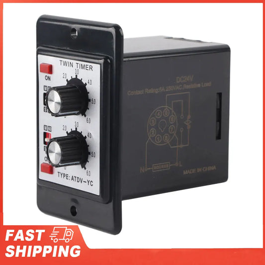 ATDV-YC 6S-60M Twin Timer Relay Off Switch Knob Control Time Peaceful Pleasures Health and Wellness