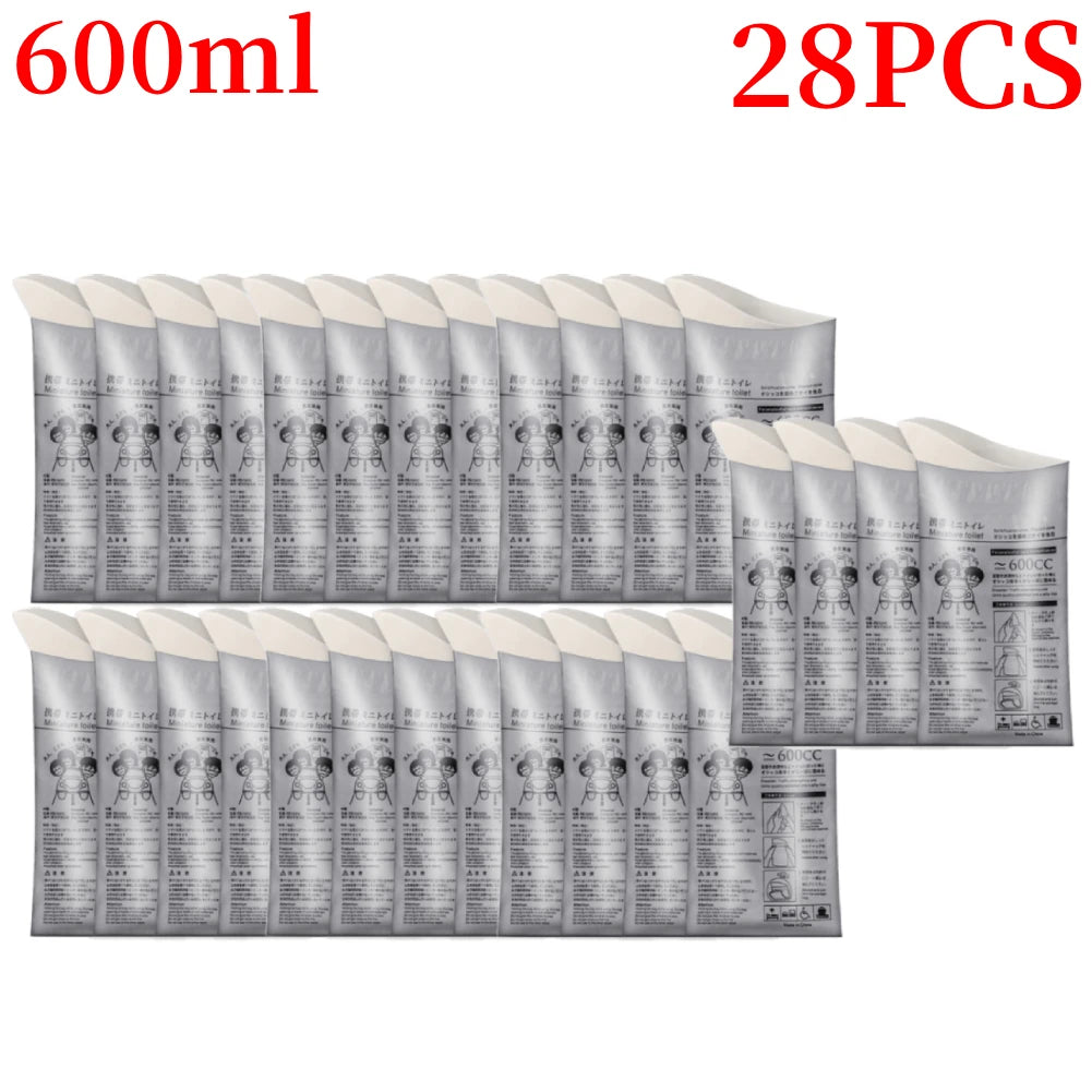 4-32Pcs Outdoor Emergency Urine Bags 700ml Disposable Travel Mobile Toilet Portable Urinal Bag for Female Baby Male Vomiting Bag Peaceful Pleasures Health and Wellness 600ml 28PCS