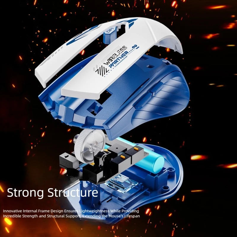 Bluetooth 5.2 Mouse Dual-Mode 2.4G Wireless Mouse 6 Buttons Gaming Mice Rechargeable Mouse 1600 DPI For PC Laptop Macbook Peaceful Pleasures Health and Wellness