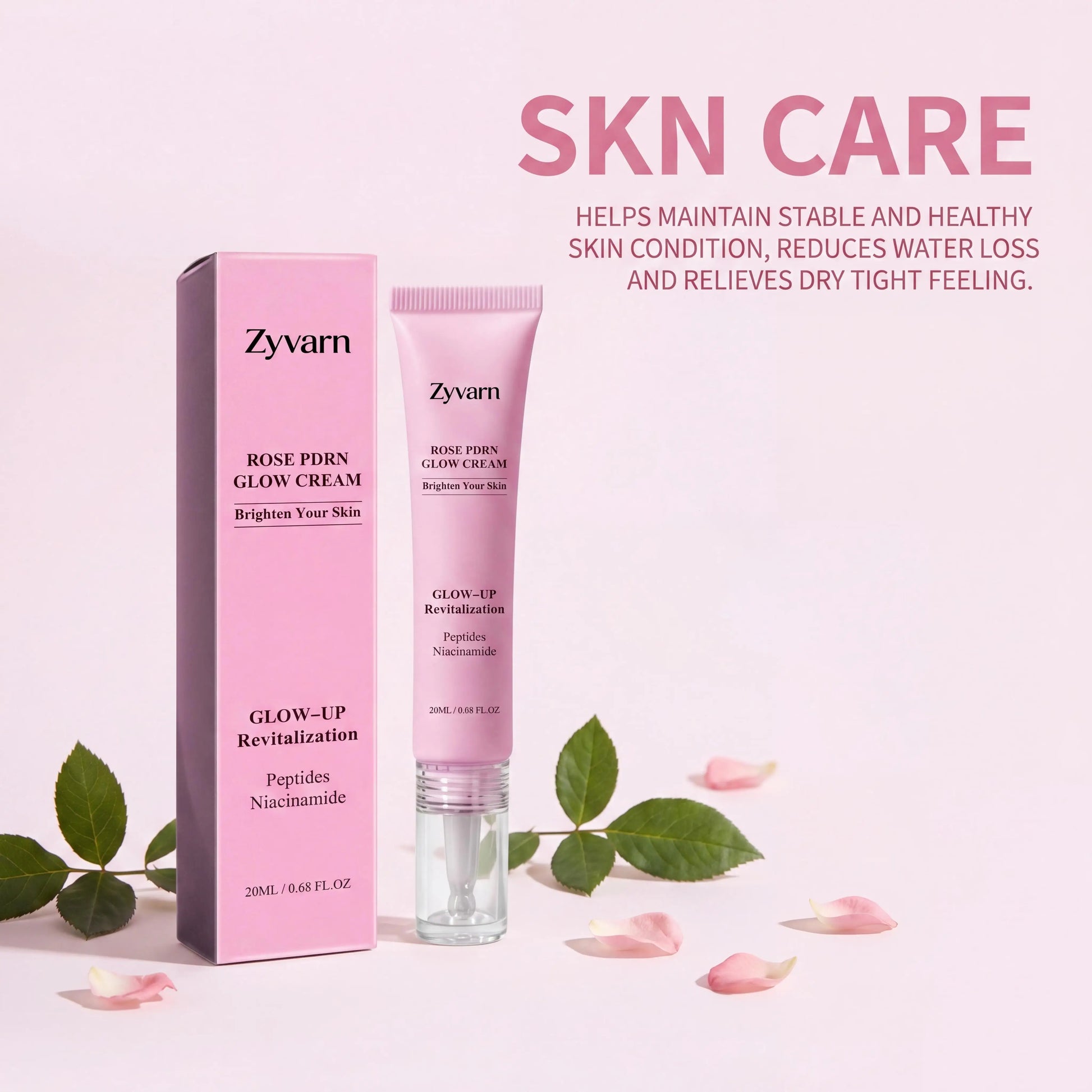 Pure Rose PDRN Glow Boost Cream Rejuvenating Long-lasting Hydration for Natural Radiant Skin Nicotinamide & Peptide Facial Cream Peaceful Pleasures Health and Wellness