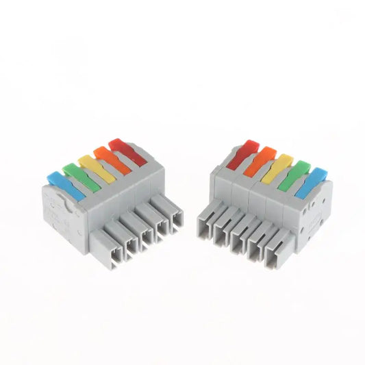 2/4Pcs Universal Compact Electrical Wiring Connectors Push-in Butt Conductor Terminal Block Docking Mini Quick Wire Connector Peaceful Pleasures Health and Wellness