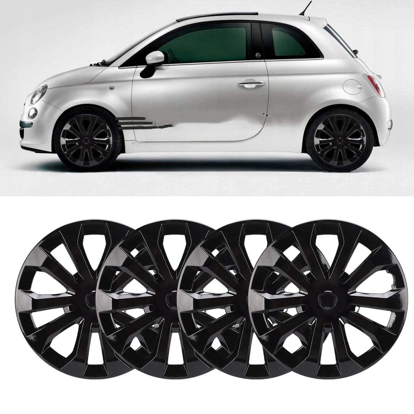 16-Inch ABS Hub Caps Wheel Covers Set of 4 – R16 Universal Fit