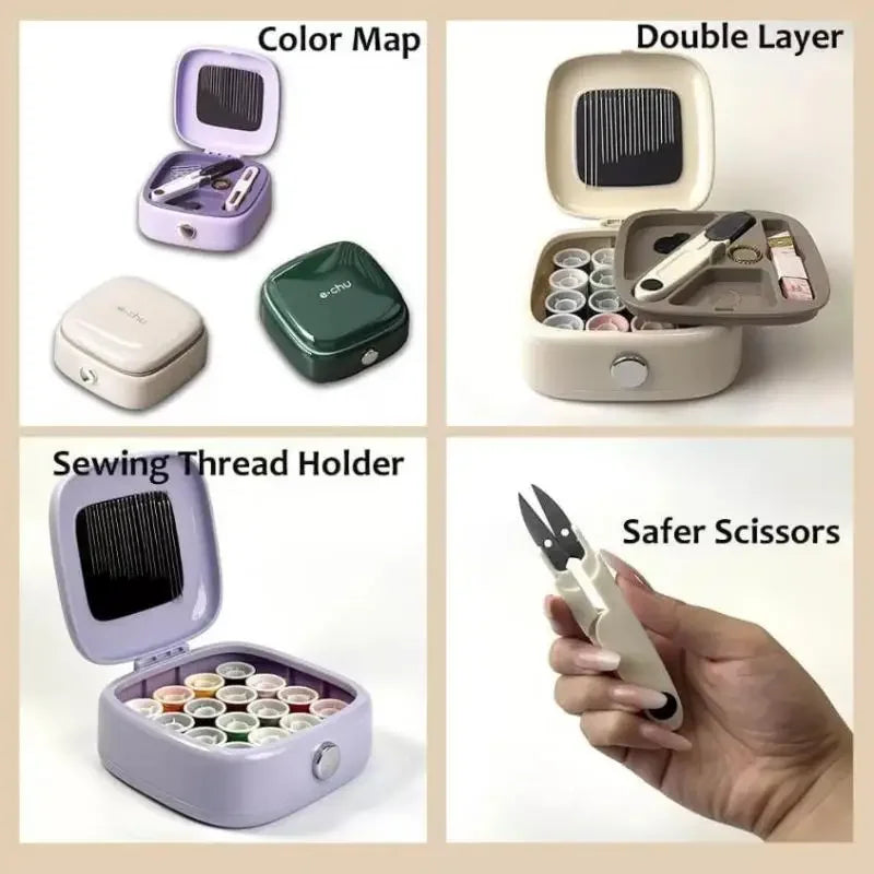 Mini Magnetic Sewing Kit – 40-Piece Needle & Thread Set Magnetic Sewing Kit Peaceful Pleasures Health and Wellness