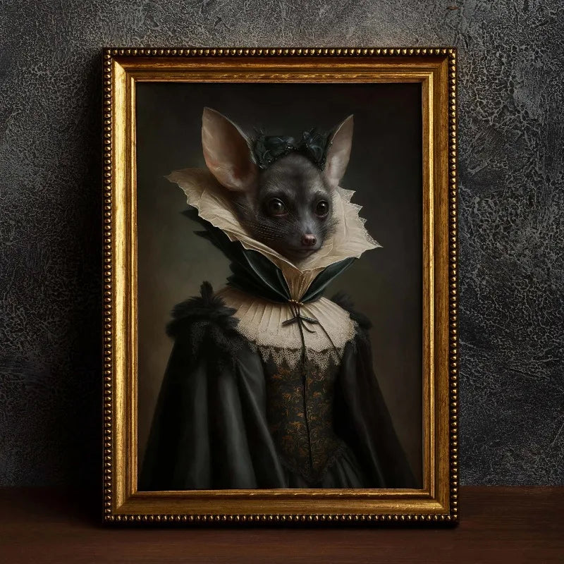 Victorian Dark Academia Witch Gothic Animals Raven Bat Rat King Black Cat Poster Canvas Painting Wall Art Pictures Home Decor Peaceful Pleasures Health and Wellness
