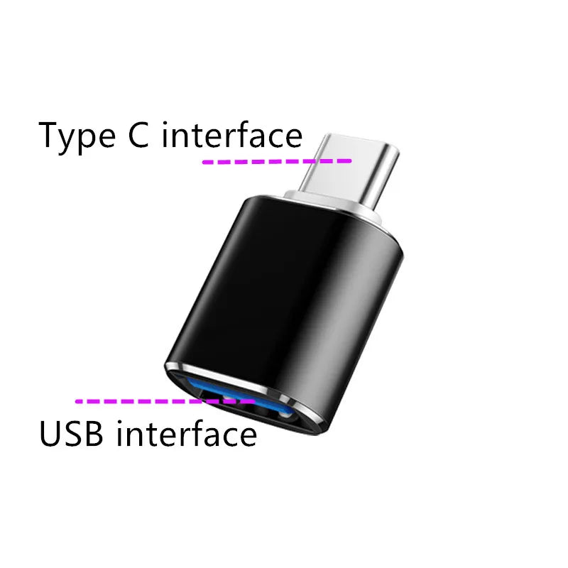 1PC USB to Type C Adapter Type C to USB Fast Charging OTG Converter for iPhone 15 Samsung Xiaomi iPad Laptop Android Phones Peaceful Pleasures Health and Wellness USB to Type C