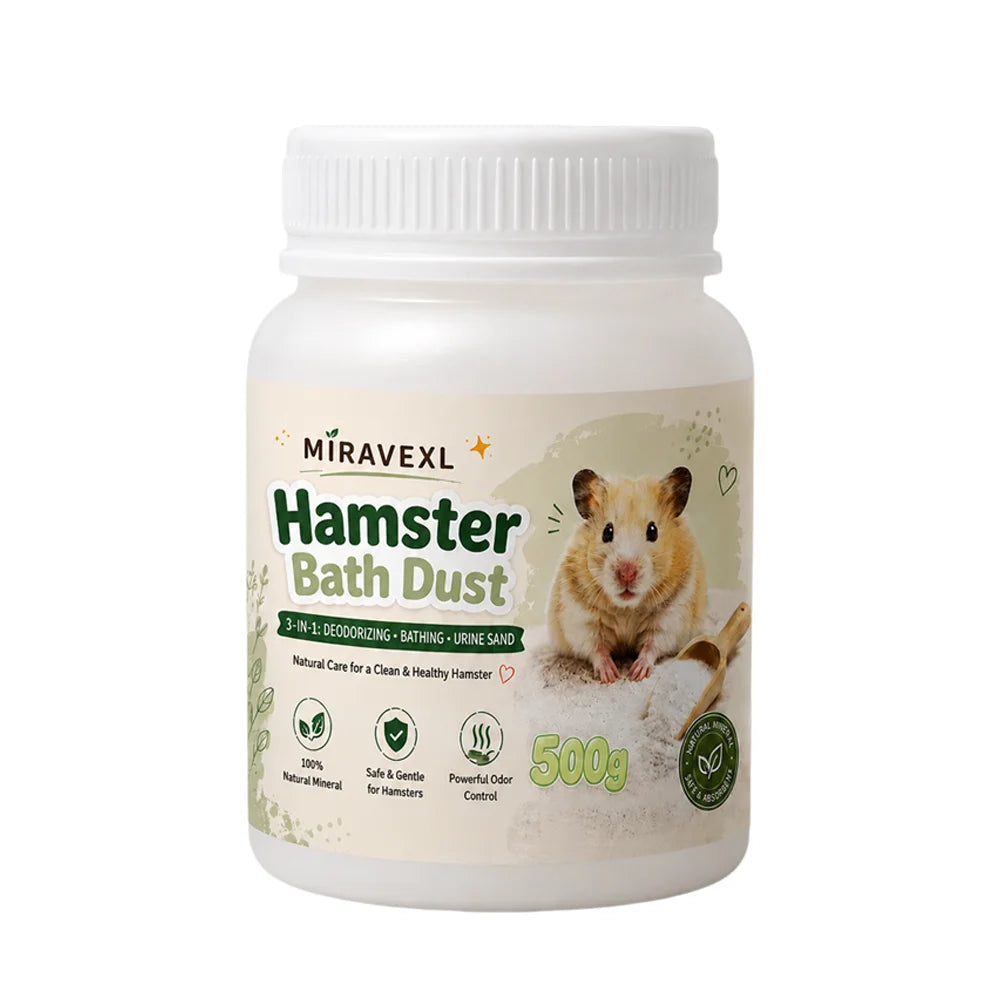 MIRAVEXL Hamster Bath Sand – Odor Control for Small Pets 500g