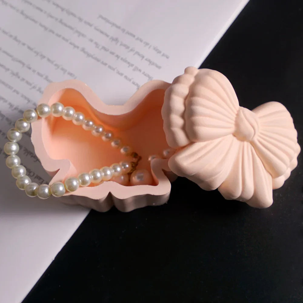 Bowknot Storage Box Silicone Mold – Resin, Plaster & Candle