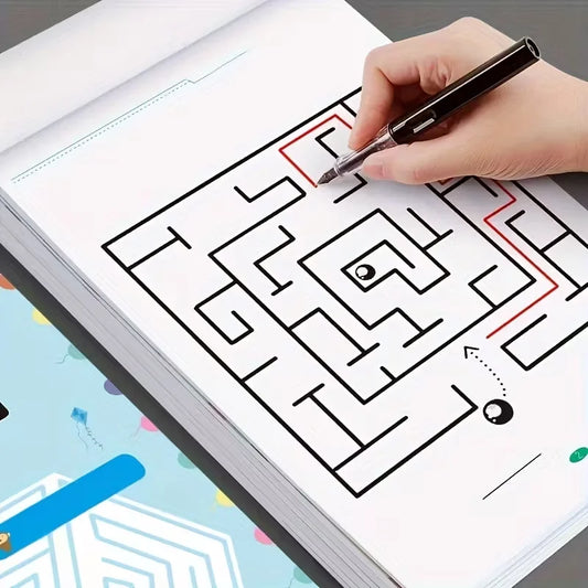 Children's Early Learning Maze Puzzle Book Focus Training Game Used Peaceful Pleasures Health and Wellness
