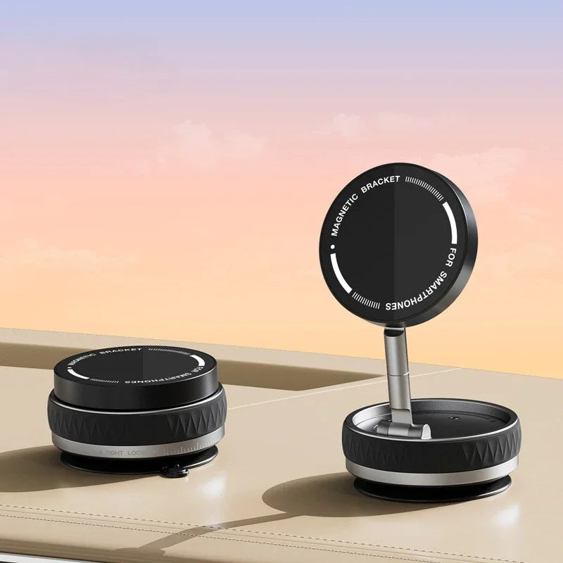 Magnetic Vacuum Suction Car Phone Mount | 360° Adjustable