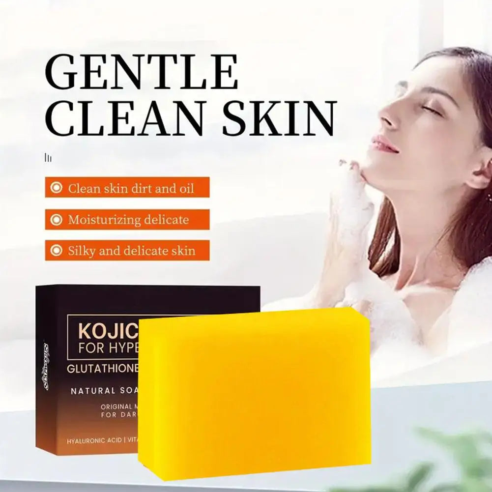 100g Kojic Acid Bath Soap Glutathione Collagen Hyaluronic Acid Handmade Cleansing Soap for Hand Face and Body Peaceful Pleasures Health and Wellness