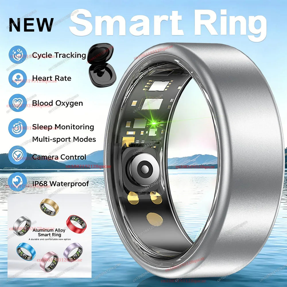 Colorful Smart Ring Women Men Blood Pressure Heart Rate Monitoring IP68 Waterproof 100+Sport Mode Super Light Smartring 2026 New Peaceful Pleasures Health and Wellness