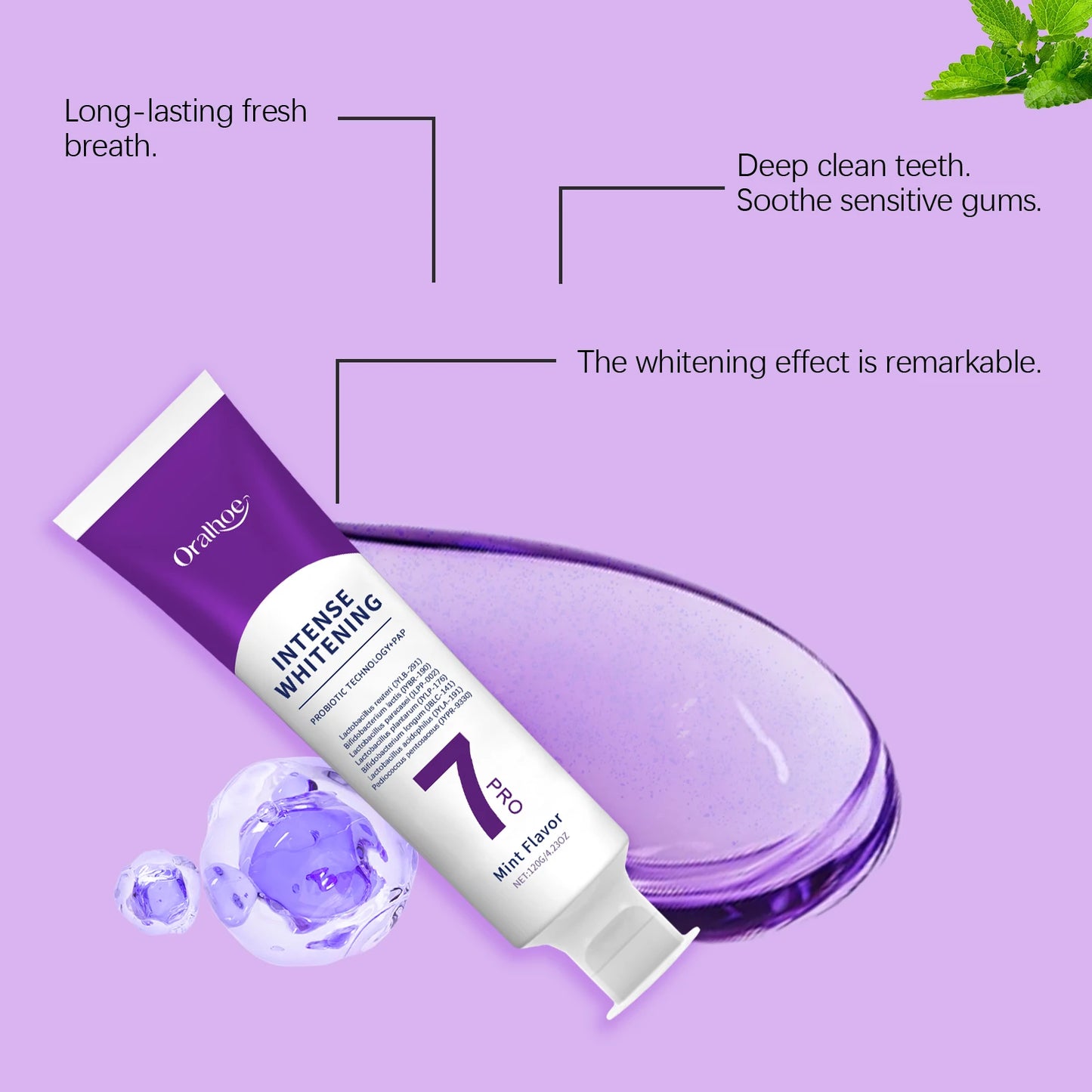 Oralhoe Purple Hydroxyapatite Whitening Toothpaste | Fresh Breath