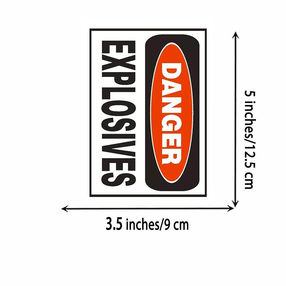 Danger Explosives Safety Car Sticker Peaceful Pleasures Health and Wellness