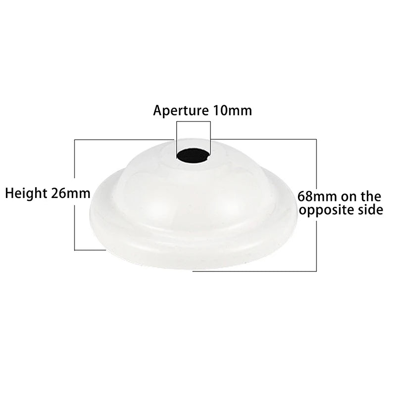 5Pcs 10mm Ceiling Lamp Wall Lamp Table Lamp Pendant Lamp Small Ceiling Cover Convex Cover DIY Decorative Cover Middle Hole Peaceful Pleasures Health and Wellness White