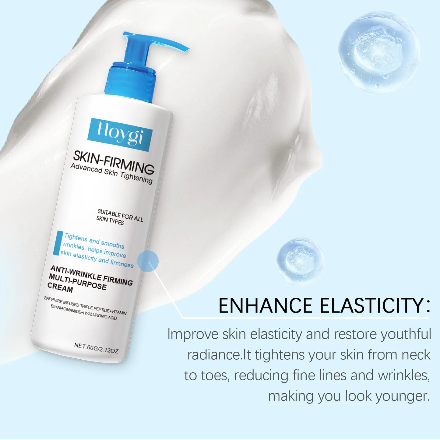 Body Firming Cream Tightening Improve Sagging Skin Lotion Increase Elasticity Nourishing Moisturizing Lifting Brighten Skin Care Peaceful Pleasures Health and Wellness