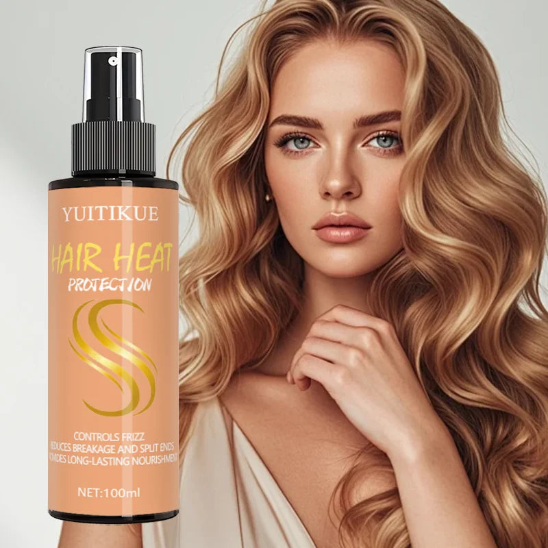 YUITIKUE Silky Heat Protection Spray for Curly Hair – 100ml Heat Protection Spray Peaceful Pleasures Health and Wellness