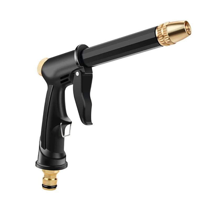 High Pressure Car Wash Water Gun New Copper-plated Nozzle Thick Long Rod Home Car Dual Pressure Car Wash Peaceful Pleasures Health and Wellness 1 pc