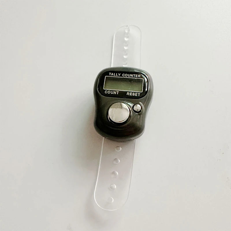 Versatile Mini Finger Counter Compass LED Electronic Handheld Tally Counter Clicker Counter Ring 0-99999 Peaceful Pleasures Health and Wellness Dark Gray