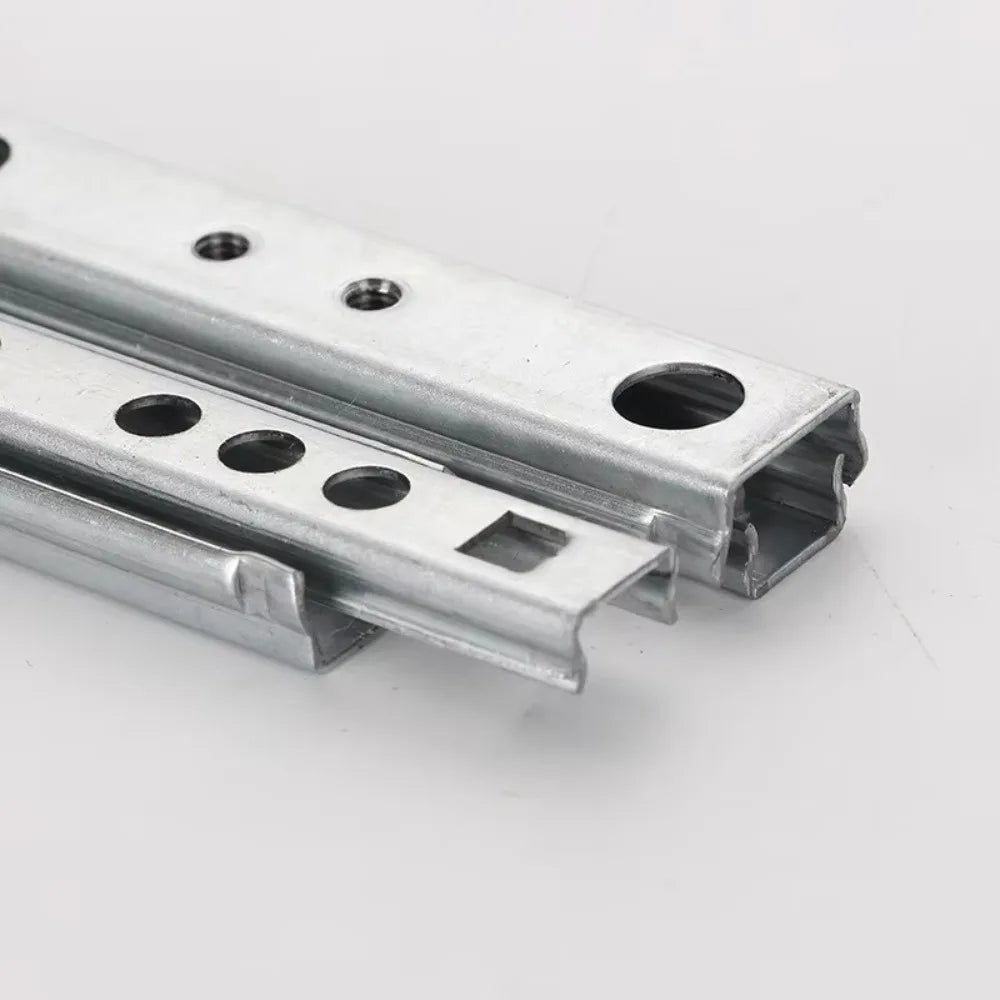 2PCS Full Extension Bearing Drawer Slides 17mm Wide | 8"–17"