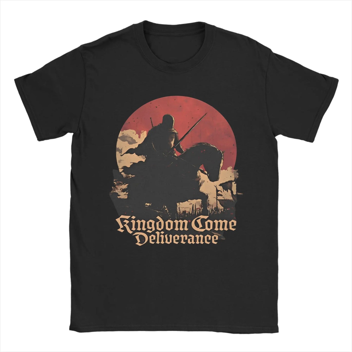 Kingdoms T Shirts for Men Pure Cotton Funny T-Shirts Round Collar Come Deliverances Tee Shirt Short Sleeve Clothing Classic Peaceful Pleasures Health and Wellness