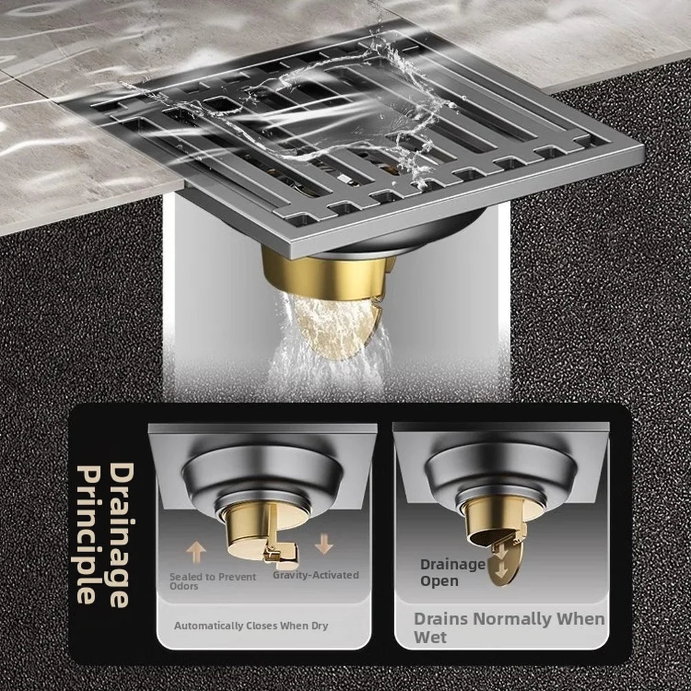 LEENKEA Stainless Steel Floor Drain | Copper Core Anti-Odor
