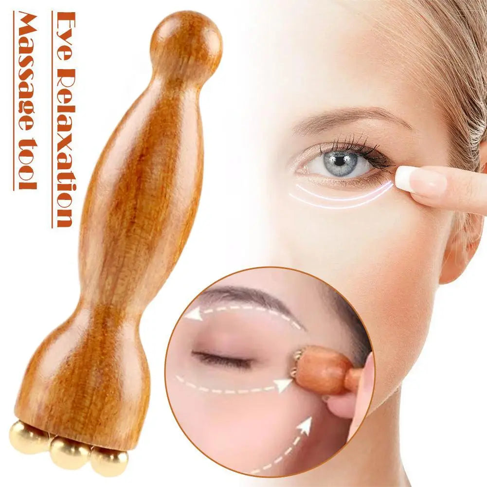 Lotus Seedpod Facial Gua Sha Massager – Brass Bead & Rosewood Eye Relaxation Acupoint Tool Peaceful Pleasures Health and Wellness