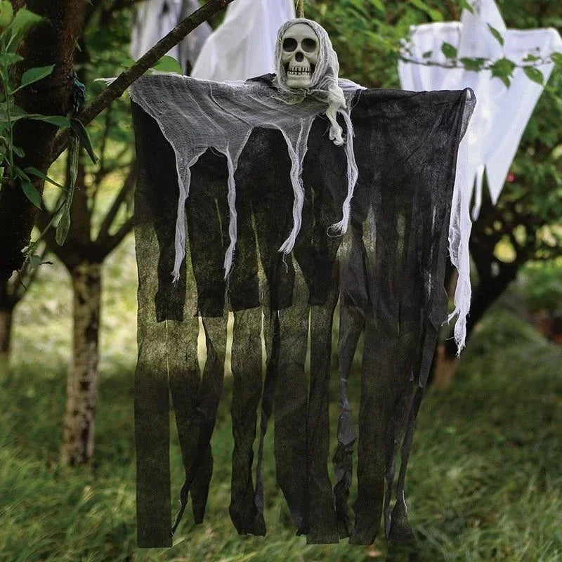 Halloween Hanging Ghost Skeleton Gauze Props – 1/2/4 Pack