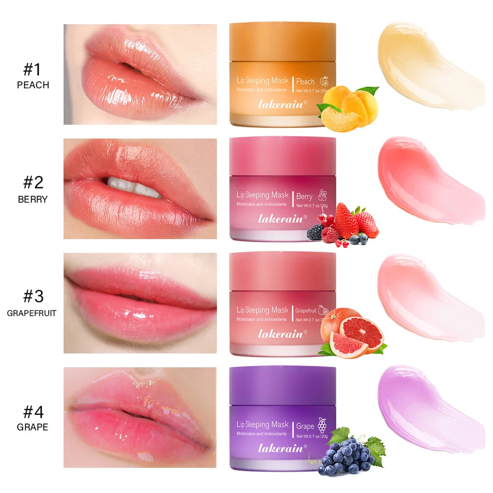 20g Moisturizing Lip Mask Night Sleeping Lips Care Maintenance Fades Lip Lines Relieves Lipitis Lip Care Products Peaceful Pleasures Health and Wellness 4pcs