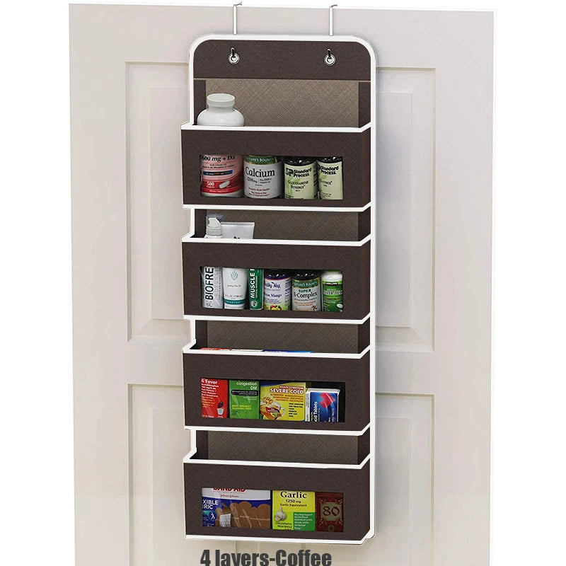 Over the Door Hanging Organizer – 1–5 Pockets, Wall Mount