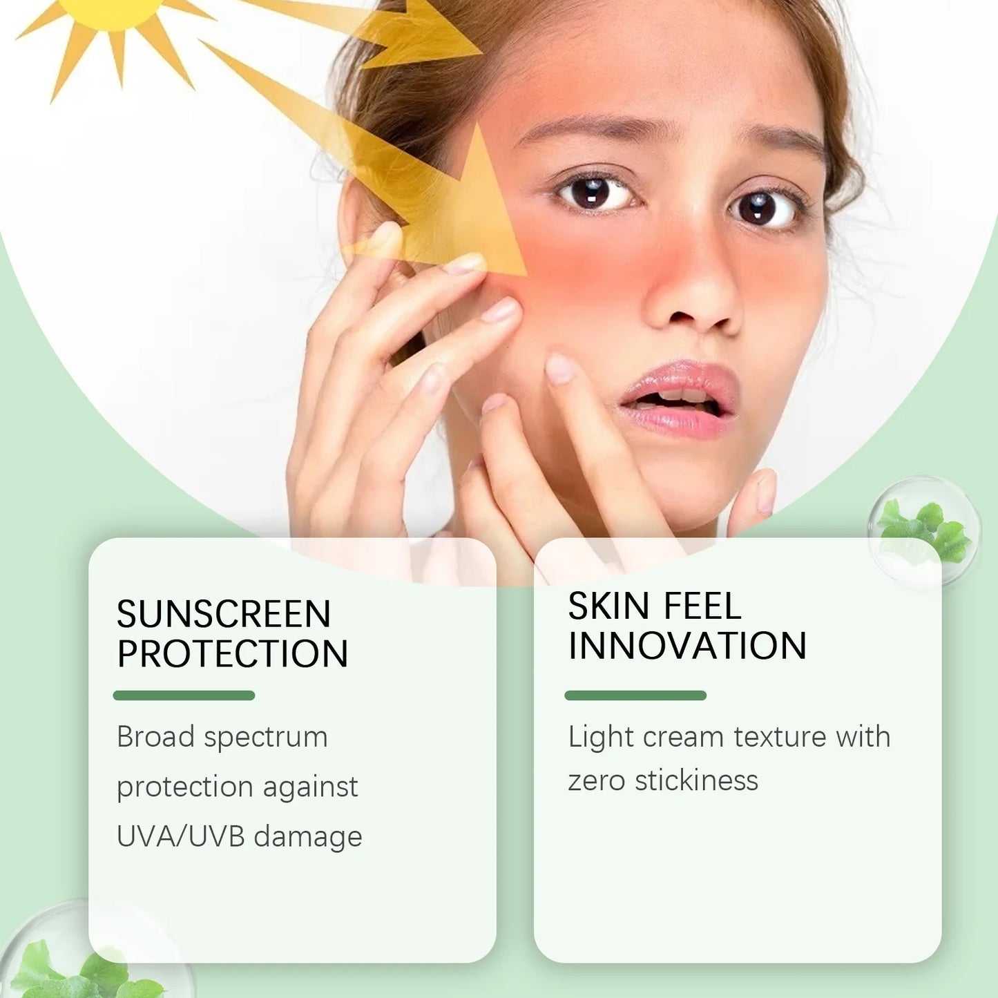 Ouhoe SPF 50 Centella Facial Sunscreen – Waterproof UV 50g
