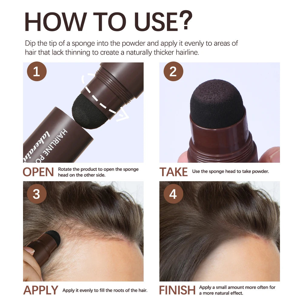 Waterproof Sweat-proof Hairline Powder Long Lasting Natural Hair Shadow Forehead Hair Gaps Coverage Makeup Peaceful Pleasures Health and Wellness