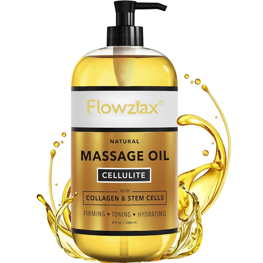 Anti Cellulite Massage Oil – Lymphatic Drainage & Firming Body Oil with Collagen & Stem Cells Toning & Hydrating, Lightweight Peaceful Pleasures Health and Wellness Collagen